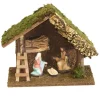 Crèche avec 3 santons - 26 cm