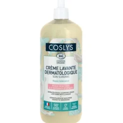 Crème lavante bio dermatologique haute tolérance en flacon pompe Coslys - 1 L
