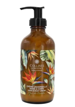Crème universelle mains et corps en flacon pompe senteur Fleur de Paradis Collines de Provence – 225 ml
