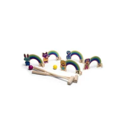 Croquet arc-en-ciel en bois BS TOY