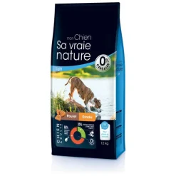 Croquette light pour chien adulte au poulet et à la dinde Sa vraie nature - 12 kg