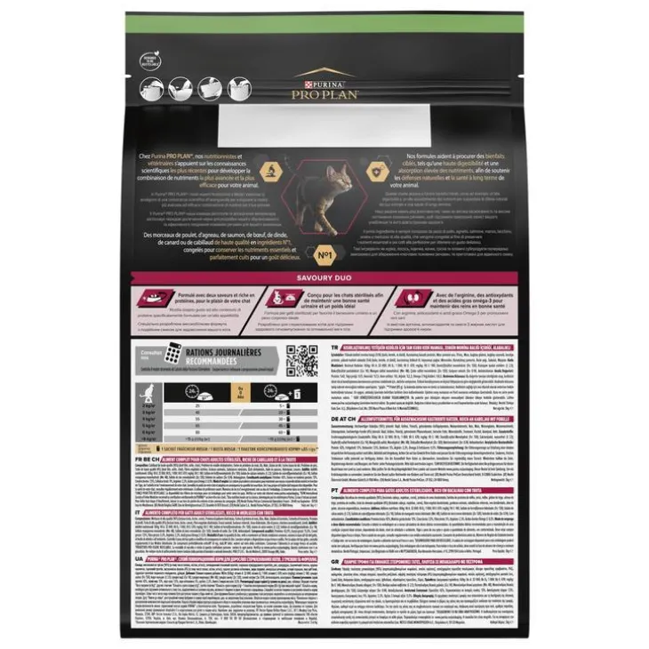 Croquette pour chat adulte stérilisé au cabillaud Pro Plan - 3 kg