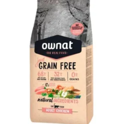 Croquette pour chat adulte Grain Free Just au poulet Ownat - 1 kg
