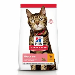 Croquette pour chat adulte light au poulet Hill's - 1,5 kg