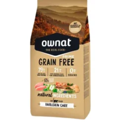 Croquette pour chat adulte Grain Free Prime Hair & Skin à la volaille Ownat - 3 kg