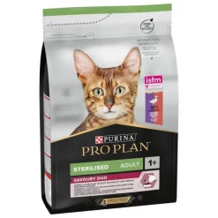 Croquette pour chat adulte stérilisé au canard Pro Plan - 3 kg