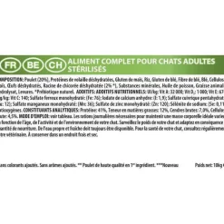 Croquette pour chat adulte stérilisé au poulet Pro Plan - 10 kg