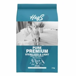 Croquette pour chat adulte stérilisé au poulet light Hays Pure Premium - 2 kg