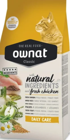 Croquette pour chat adulte Classic Daily Care Ownat - 4 kg