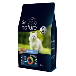 Croquette pour chat stérilisé au saumon Sa vraie nature - 2 kg