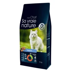 Croquette pour chat stérilisé au saumon Sa vraie nature - 5 kg