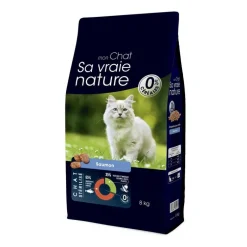 Croquette pour chat stérilisé au saumon Sa vraie nature - 8 kg