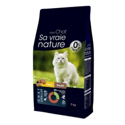 Croquette pour chat stérilisé au lapin et au poulet Sa vraie nature - 5 kg