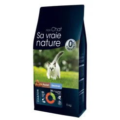 Croquette pour chaton au poulet et au saumon Sa vraie nature - 5 kg