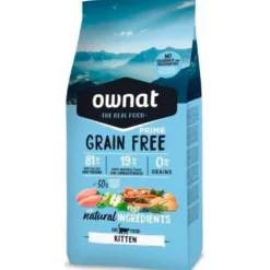 Croquette pour chaton Grain Free Prime au poulet et dinde Ownat - 1 kg