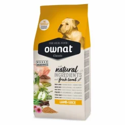 Croquette pour chien adulte à l'agneau Lamb & Rice Ownat - 4 kg