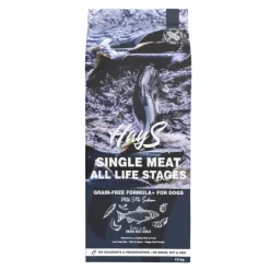 Croquette pour chien adulte mono-protéine de saumon sans céréales Hays - 12 kg