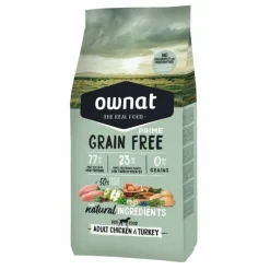 Croquette pour chien adulte Grain Free Prime à la volaille Ownat - 3 kg