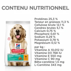 Croquette pour chien adulte perfect weight au poulet Hill's - 12 kg