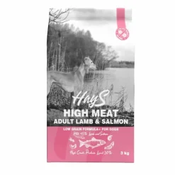 Croquette pour chien adulte à l'agneau et au poisson Hays High Meat - 3 kg