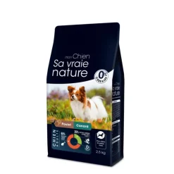 Croquette pour chien adulte de petite race canard poulet Sa vraie nature - 2,5 kg