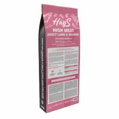 Croquette pour chien adulte à l'agneau et au poisson Hays High Meat - 12 kg