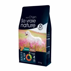 Croquette pour chien adulte au canard et au poulet Sa vraie nature - 2,5 kg
