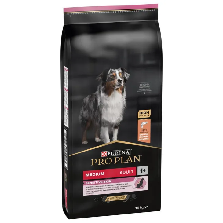 Croquette pour chien adulte au saumon Sensitive Skin Pro Plan – 14 kg