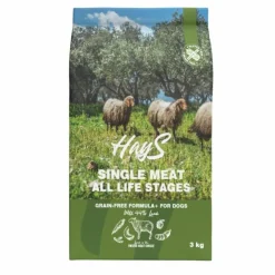 Croquette pour chien adulte mono-protéine d'agneau sans céréales Hays - 3 kg