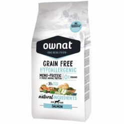 Croquette pour chien adulte sensible au saumon Ownat - 3 kg