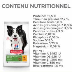 Croquette pour chien mature de taille moyenne au poulet Hill's - 12 kg