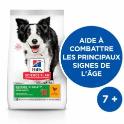 Croquette pour chien mature de taille moyenne au poulet Hill's - 12 kg