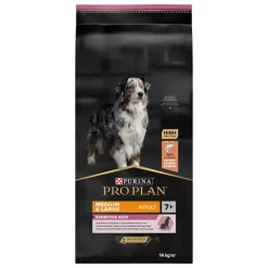 Croquette pour chien mature au saumon Sensitive Skin Pro Plan – 14 kg