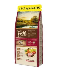 Croquette pour chien medium au poulet Sam's Field - 13 + 2 kg