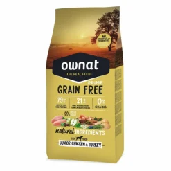Croquette pour chiot Ownat Grain Free Prime poulet et dinde Ownat - 3 kg