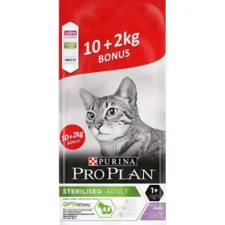 Croquettes pour chat stérilisé + 1 an dinde Purina ProPlan - 10 kg + 2 kg offerts