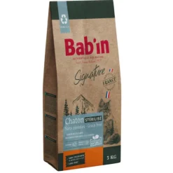 Croquettes pour chaton stérilisé au poulet sans céréales Bab'in Signature - 3 kg