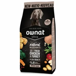 Croquettes pour chien medium adult Ownat Ultra - 12 kg