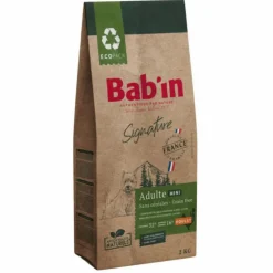 Croquettes pour chien mini adulte au poulet sans céréales Bab'in Signature - 2 kg