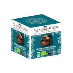 Cube mendiants chocolat au lait cacao bio Palais d'Ebène - 150 g