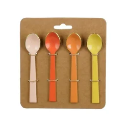 Cuillères inoxydables couleur chaude Abby 13 cm - Les 4 pièces