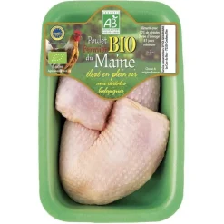Cuisses de poulet fermier bio IGP volaille du Maine x 2 - 550 g