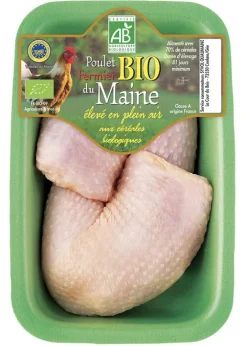 Cuisses de poulet fermier bio IGP volaille du Maine x 2 - 550 g