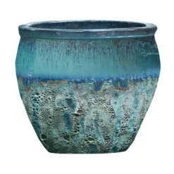 Cuvier en grès émaillé old amande Decolines Leon - Ø 50 x H 49 cm