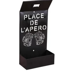 Décapsuleur en métal noir Place de l’apéro Edgar