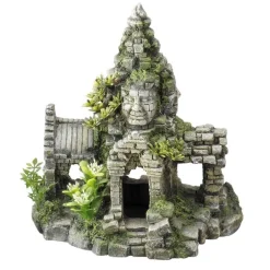 Décor aquarium angkor wat coloris gris en résine de polyester- 240 x 167 x 245 cm