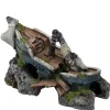 Décor aquarium bateau coulé 20x10,5x12,5 cm