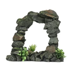 Décor aquarium della arch l coloris gris en polyrésine - 1 x 12,6 x 246 cm