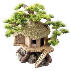 Décor aquarium maison bonsai coloris vert résine de polyester - 200 x 155 x 200 cm