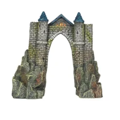 Décor d’aquarium château Camelot gris Europet Aqua Della - 18,8 cm